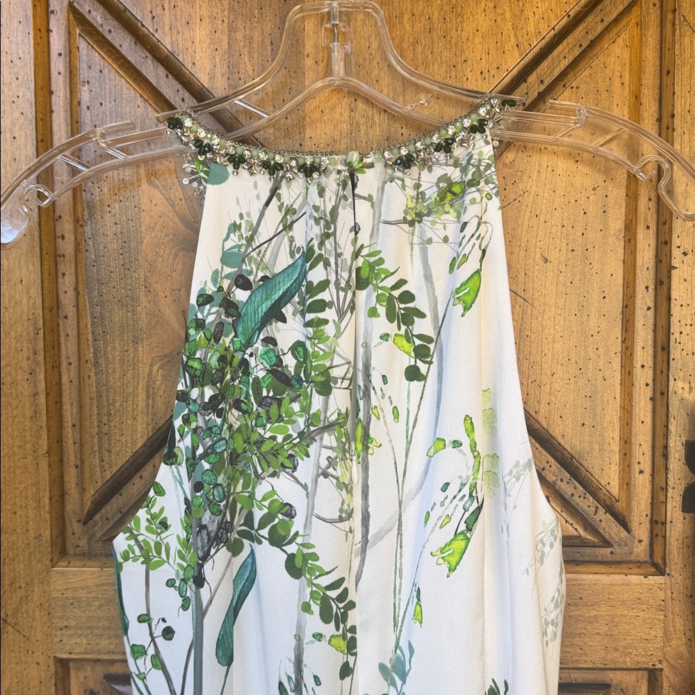 TERI JON by Rickie Freeman Embellished Halter Midi Dress Size 6 - Picture 7 of 9